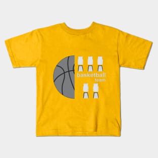 Basketball ball and uniforms Kids T-Shirt